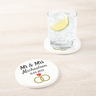 Personalised Wedding Coaster