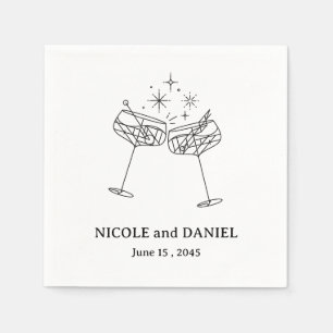 Personalised Wedding Cocktail Napkin