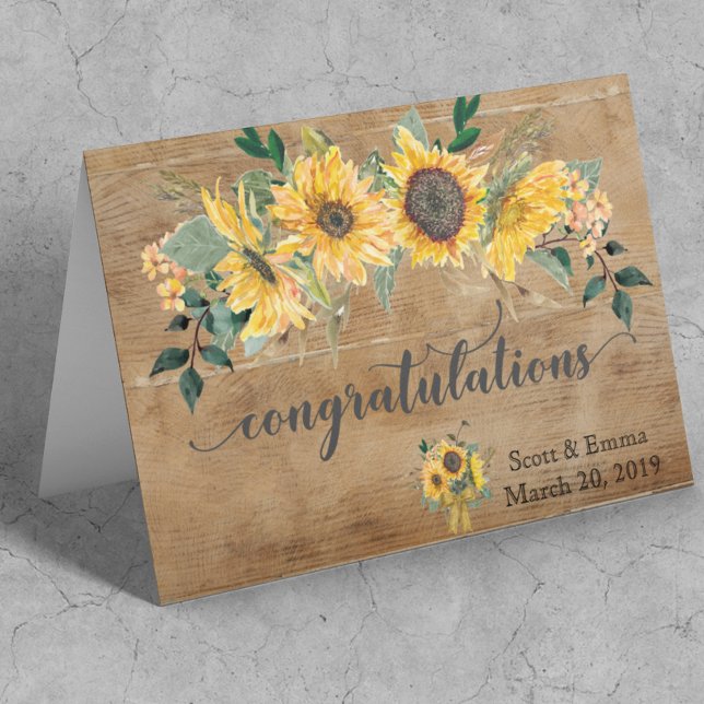 Personalised Wedding Congratulations Rustic Wood (Creator Uploaded)