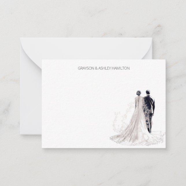 Personalised Wedding Couple Card (Front)