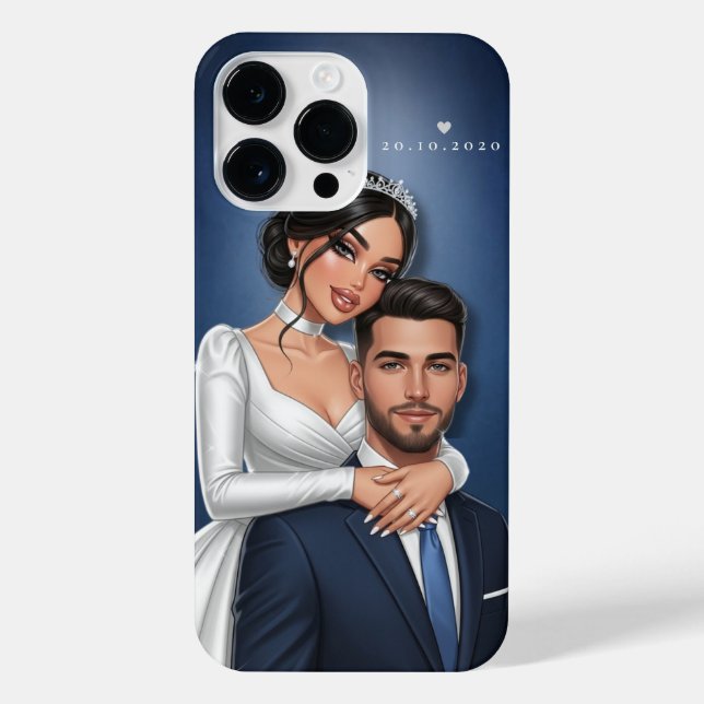 Personalised Wedding Couple Phone Case (Back)