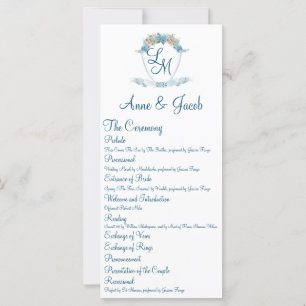 Personalised Wedding Crest with Hydrangeas