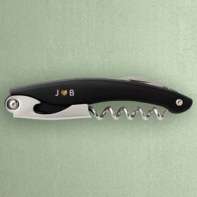 Personalised Wedding Custom Heart Couple Monogram Corkscrew (Creator Uploaded)