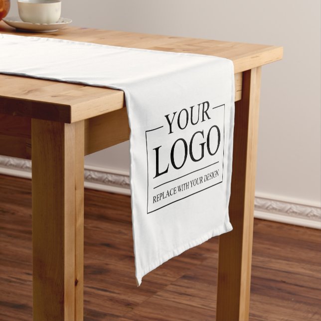 Personalised Wedding Custom Idea Add Logo Short Table Runner (In Situ)