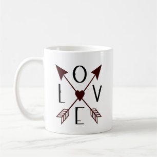 Personalised Wedding Date Love with Arrows Mug