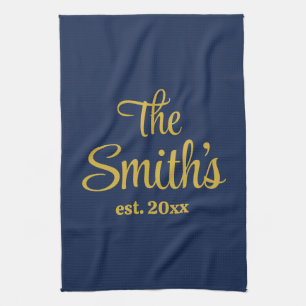 Personalised Wedding Day Gift Newlywed Christmas Tea Towel