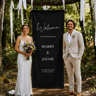 Personalised Wedding Decor Rehearsal Party Welcome Banner