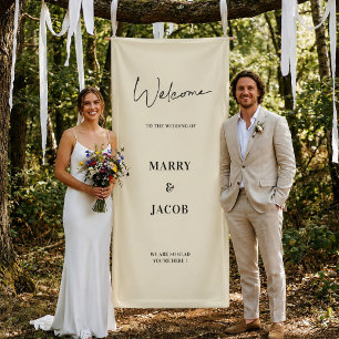Personalised Wedding Decor Rehearsal Party Welcome Banner