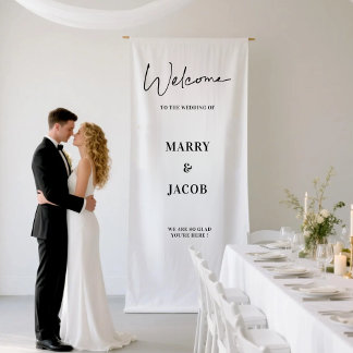 Personalised Wedding Decor Rehearsal Party Welcome Banner