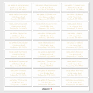 Personalised Wedding Envelope Address Labels