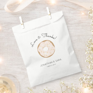 Personalised Wedding Favour Bag Frosted Doughnut