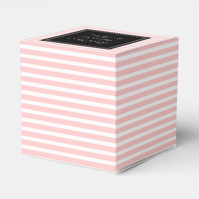 Personalised wedding favour boxes | pastel pink (Back Side)