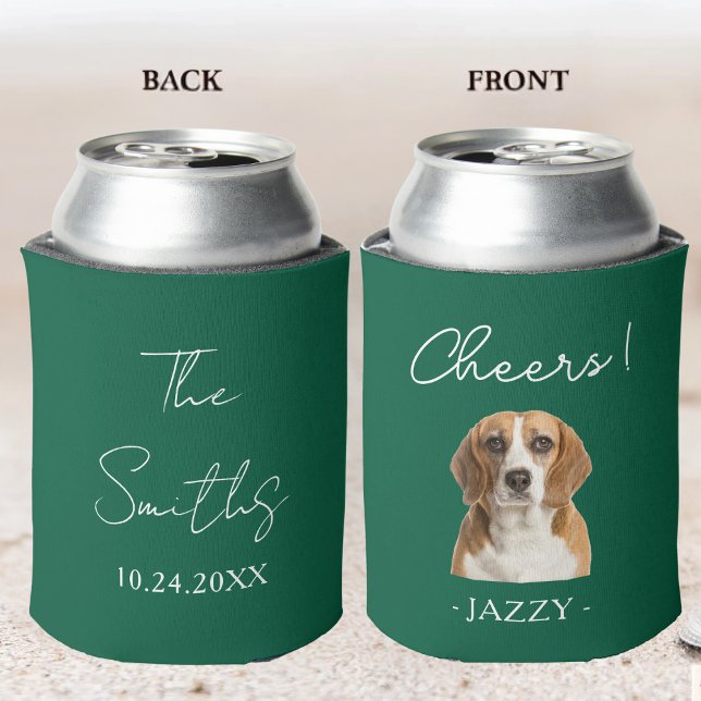 Personalised Wedding Favour Dogs Pets Cats Animal Can Cooler (Creator Uploaded)