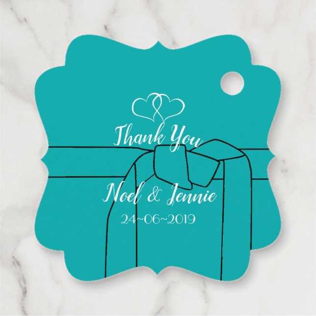 Personalised Wedding Favour Gift Tags Template (Back)