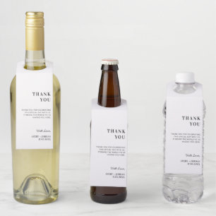 Personalised Wedding Favour Party Hostess Gift Bottle Tag