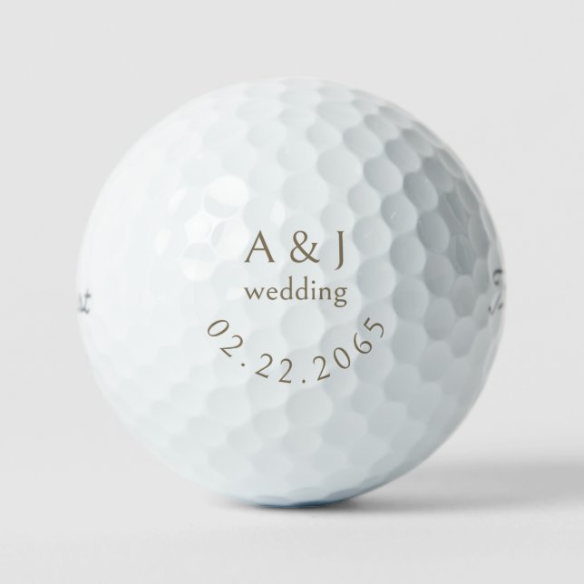 Personalised Wedding Favour Titleist Pro V1 II Golf Balls (Front)