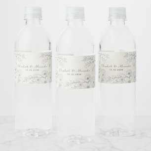Personalised Wedding Favour Water Bottle Label