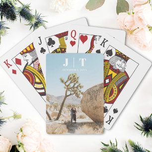 Personalised Wedding Favours Monogram Playing Card