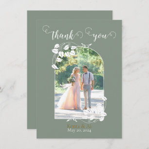 Personalised Wedding Flat Thank You Card 