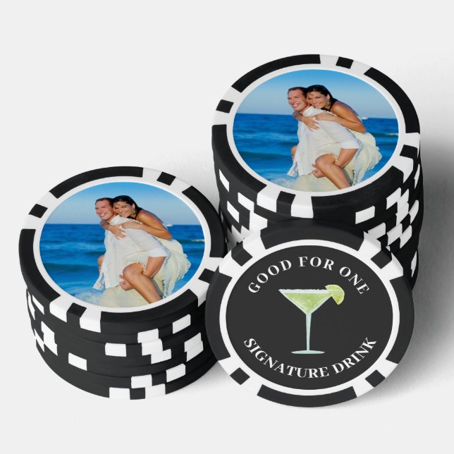 Personalised Wedding Good For One Signature Drink Poker Chips (Stack)