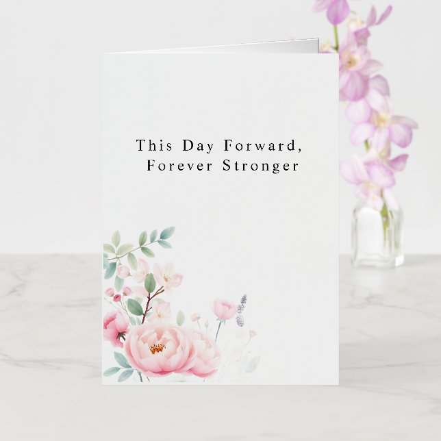 Personalised Wedding Greeting Card – "This Day For (Orchid)
