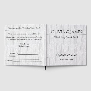 Personalised Wedding Guest Book Elegant Love