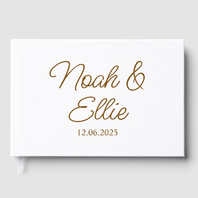 Personalised Wedding Guest Book, Engagement Recept Book (Front)