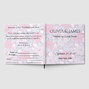 Personalised Wedding Guest Book   Romantic Keepsak