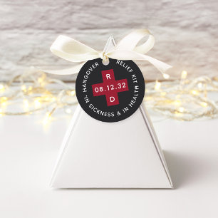 Personalised Wedding Hangover Relief Kit Favour Tags