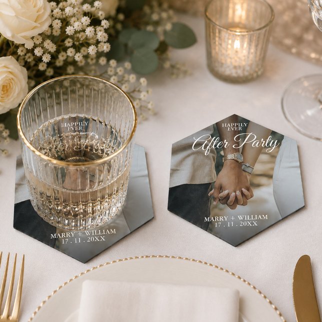 Personalised Wedding Happily Ever After Drink Paper Coaster (Personalized Wedding Happily Ever After Drink Paper Coaster, Wedding Souvenirs)
