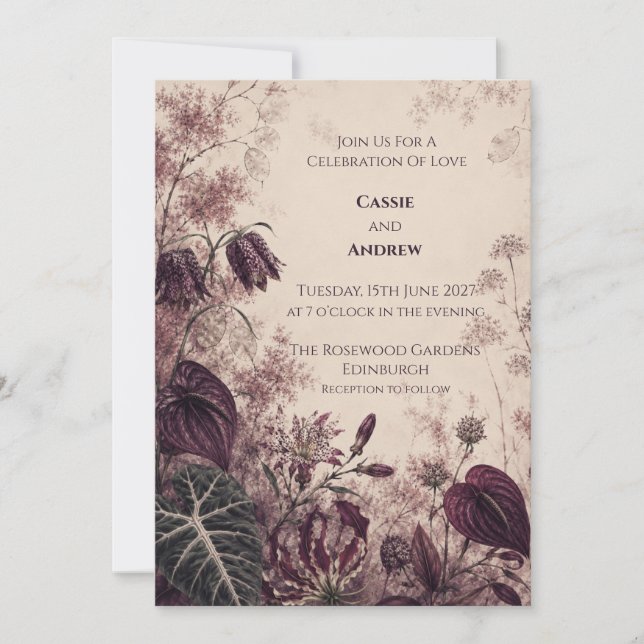 Personalised Wedding Invitation (Front)