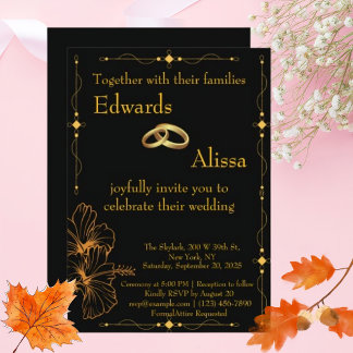 Personalised wedding invitation