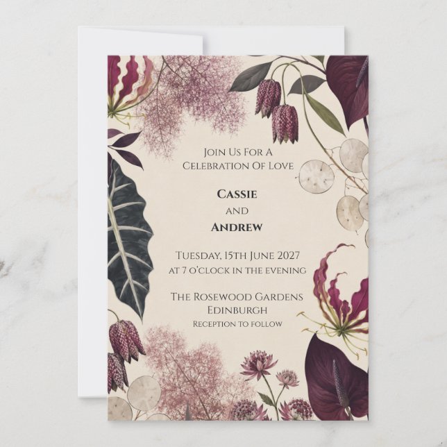 Personalised Wedding Invitation (Front)