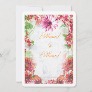 Personalised Wedding Invitation Romantic Floral
