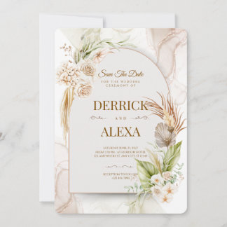 Personalised Wedding Invitation | Rustic Floral