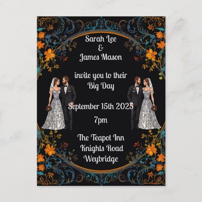 Personalised Wedding Invitations and Invites (Front)