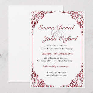 Personalised Wedding Invitations Cards Postcard 06
