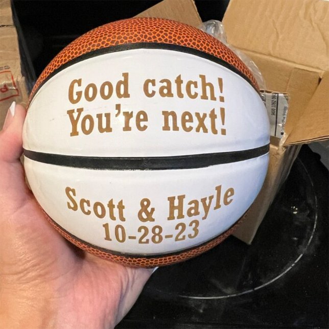 Personalised Wedding Keepsake Basketball (Creator Uploaded)