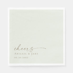 Personalised Wedding Light Sage Luncheon Napkins