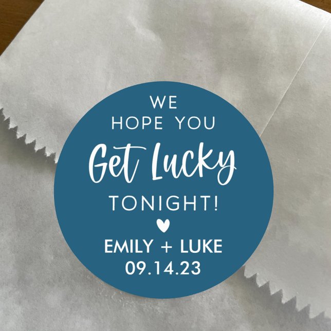 Personalised Wedding Lottery Ticket Favour Classic Round Sticker (Creator Uploaded)