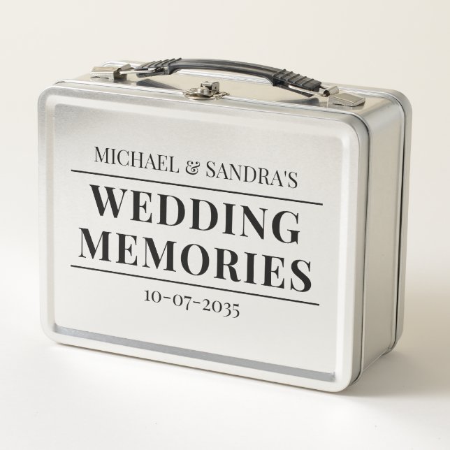 Personalised Wedding Memories Metal Box (Front)
