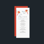 Personalised Wedding Menu Cards Red Dragonfly<br><div class="desc">These personalised wedding menu cards features unique watercolor red dragonflies. The card reverses to a complimentary red colour. Use the template fields to DIY your custom wedding dinner menu. An elegant yet minimalistic choice for weddings, a bridal shower, rehearsal dinners or whatever you like. To see more menu cards for...</div>