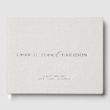 Personalised Wedding Monogram White Faux Linen
