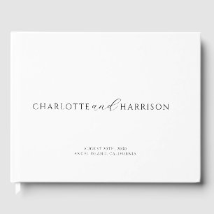 Personalised Wedding Monogram White Guest Book