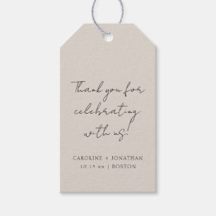 Personalised Wedding Name Ivory Cream Elegant Gift Tags