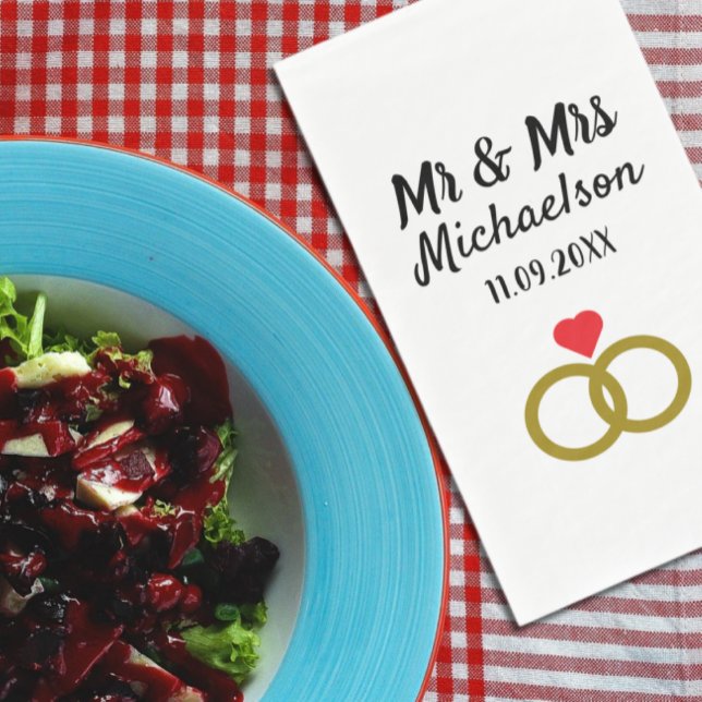 Personalised Wedding Napkin (Creator Uploaded)