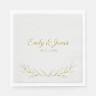 Personalised Wedding Napkins Custom Foil Stamped