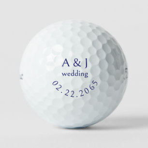 Personalised Wedding Navy Favour Titleist Pro V1 I Golf Balls