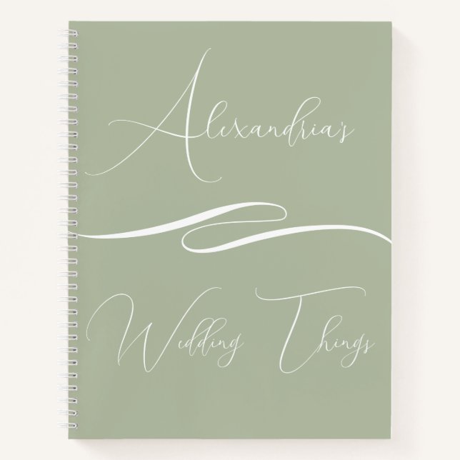 Personalised Wedding Notebook Client Gift w/ Logo (Front)