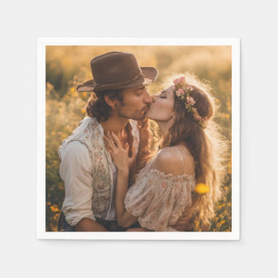 Personalised Wedding Npakins Custom Photo Napkin